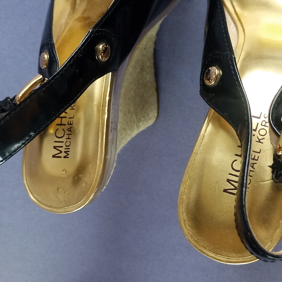 Michael Kors Black & Clear Platform Espadrilles Shoes - Picture 4 of 10